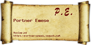 Portner Emese névjegykártya